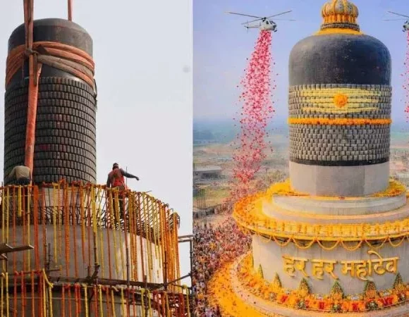 World’s Largest Monolithic Shivling Unveiled in Motihari, Bihar