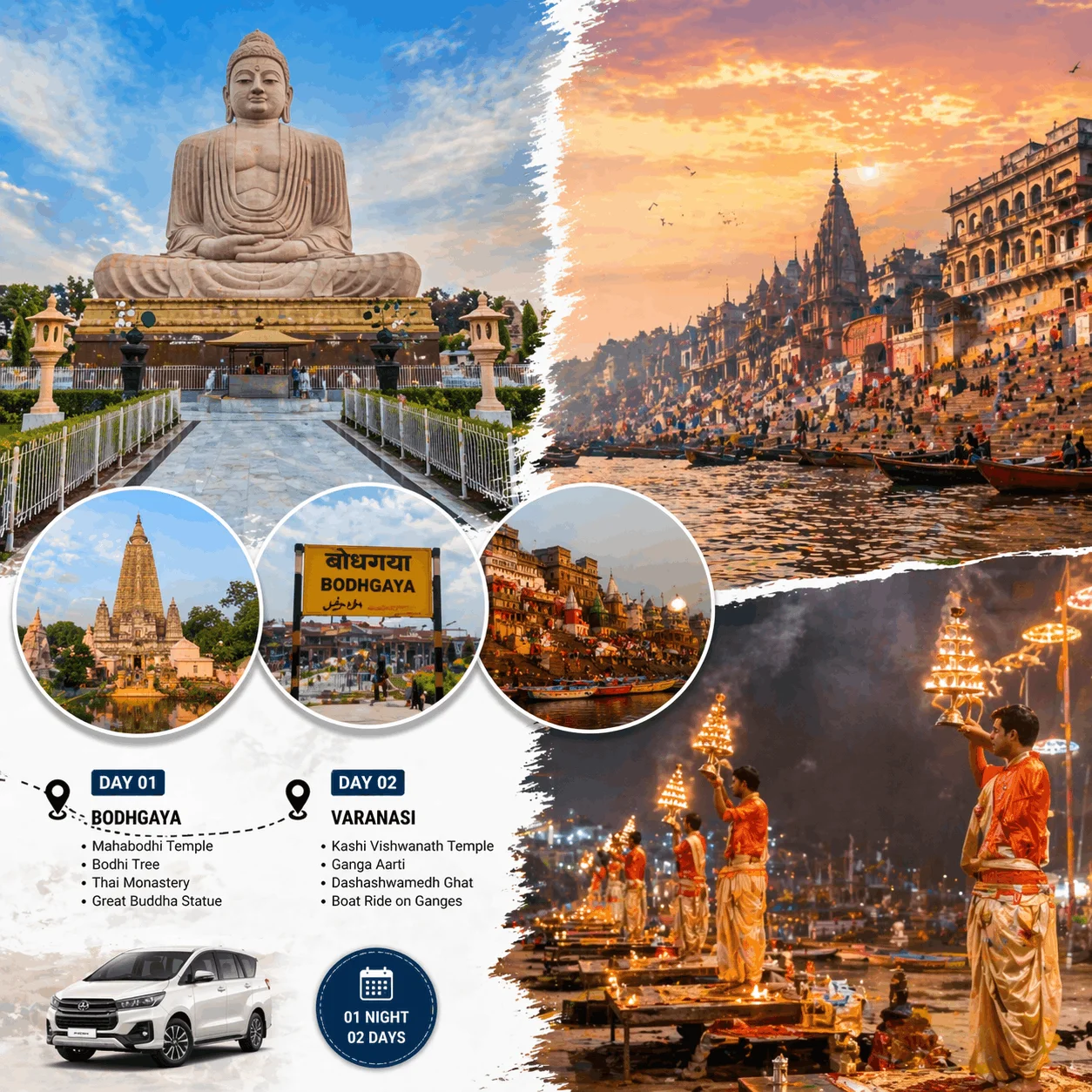 01 Night 02 Days Bodhgaya To Varanasi Tour Packages India