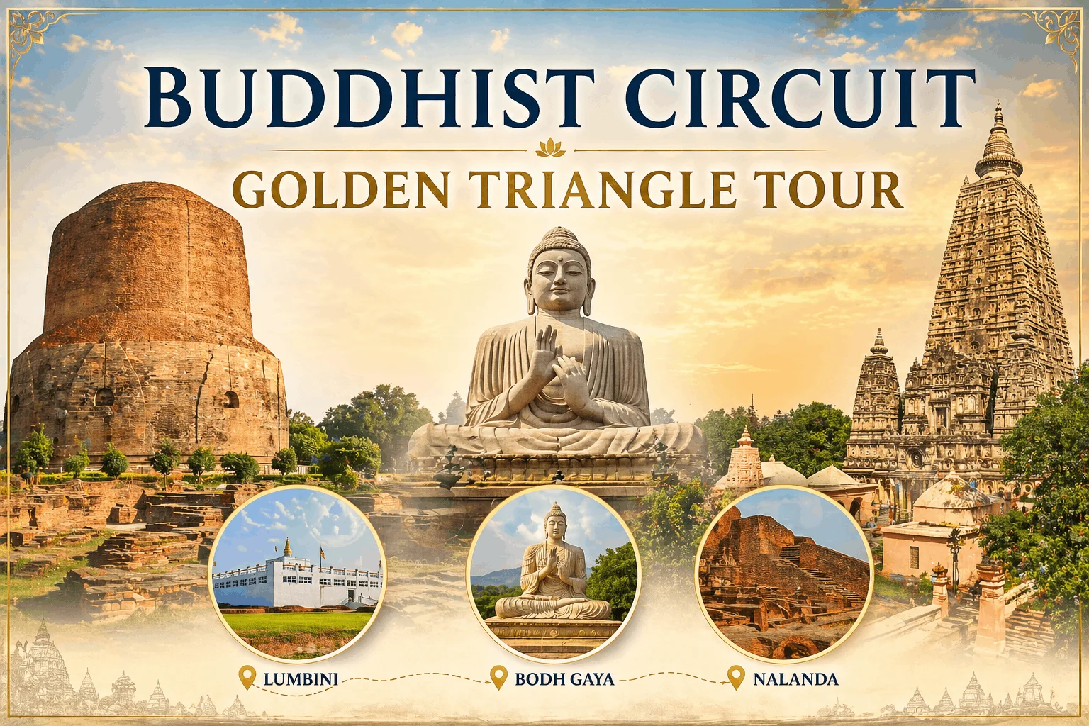 10 Nights 11 Days Buddhist Circuit Golden Triangle Tour