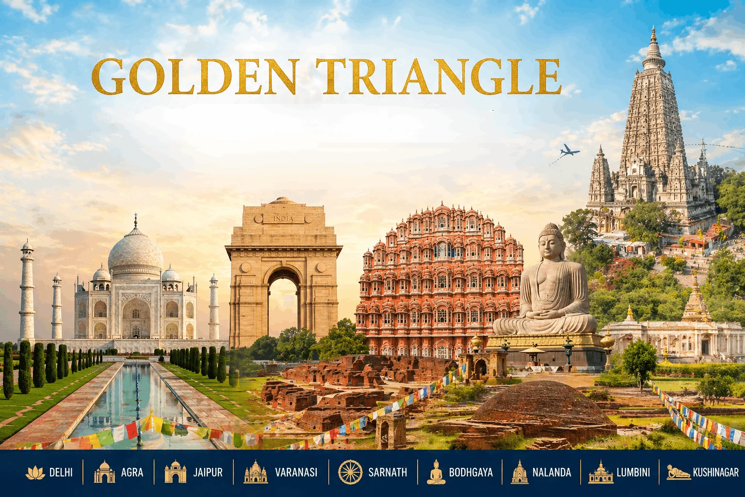 12 Night 13 Days Golden Triangle With Buddhist Circuit Tour