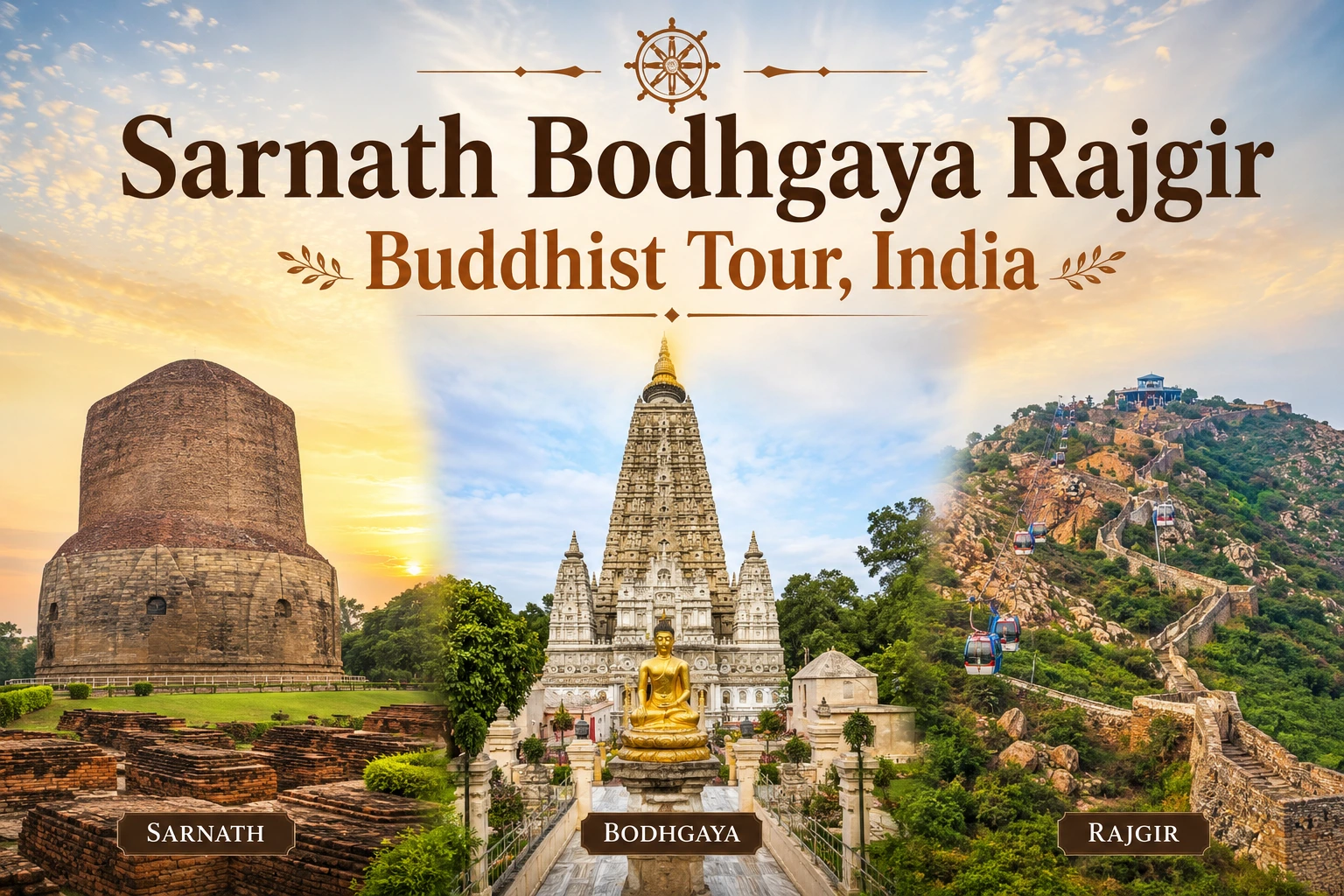 03 Night 04 Days Sarnath Bodhgaya Rajgir Buddhist Tour, India