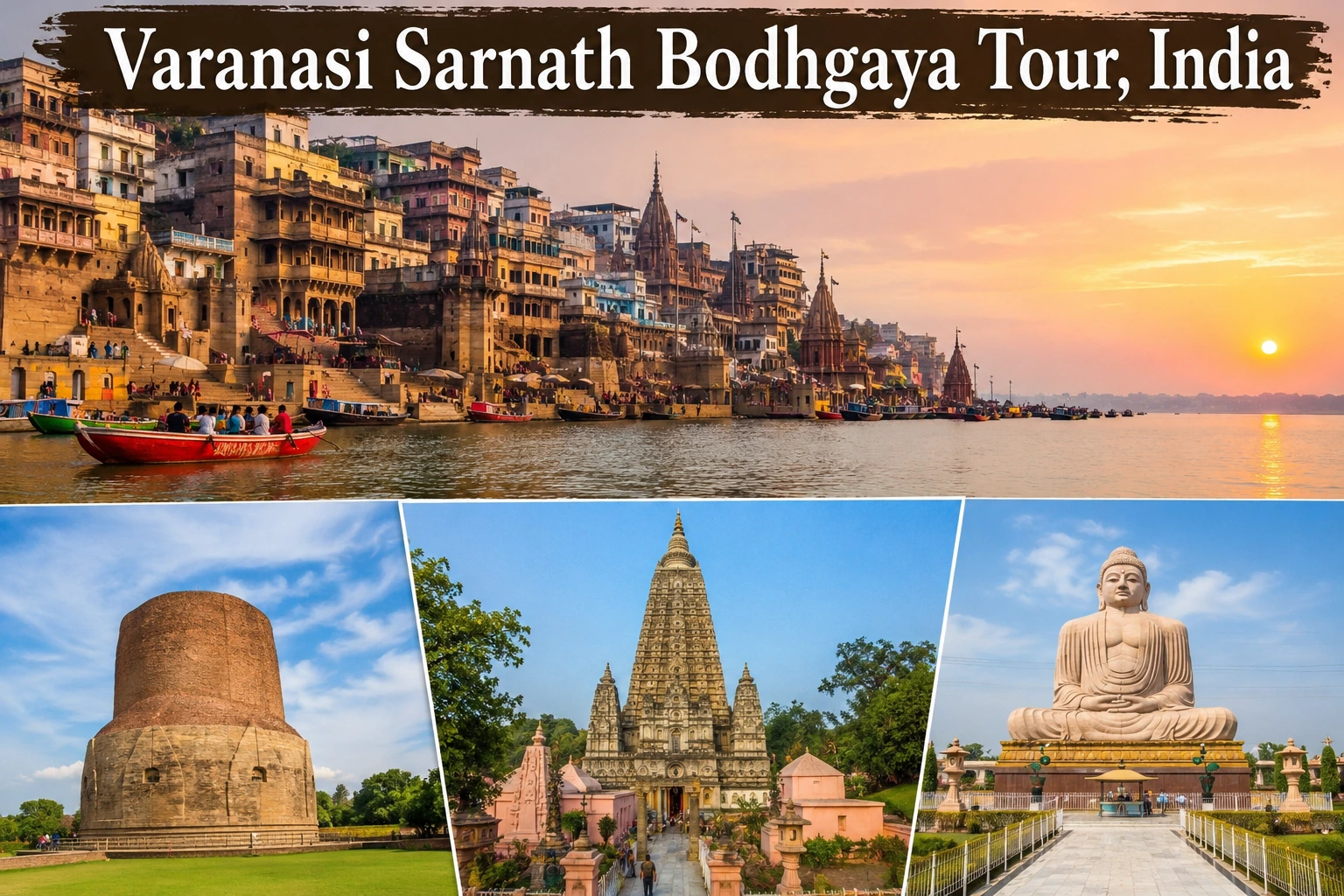 02 Night 03 Days Varanasi Sarnath Bodhgaya Tour, India